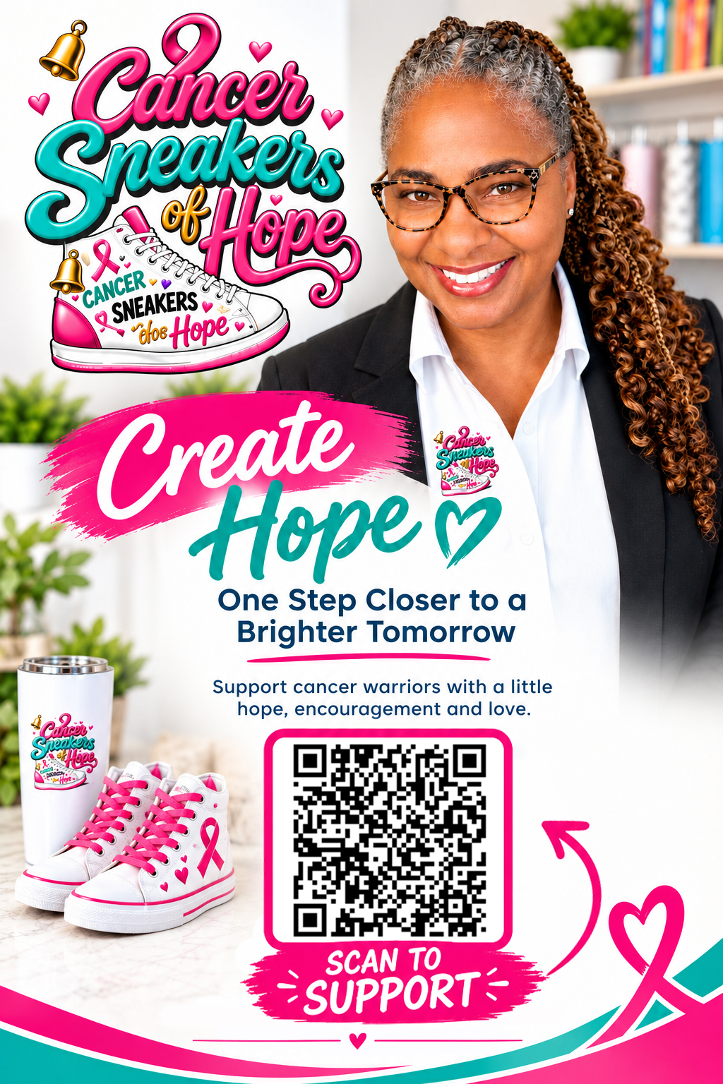 Cancer Sneakers of Hope shoe